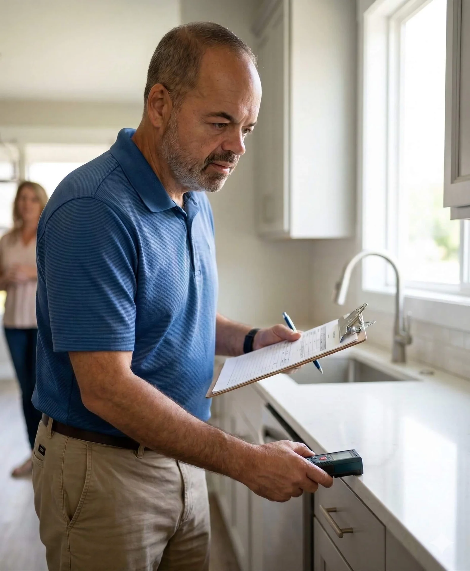 Mike Giampa of DC Metro Appraisals performing an interior inspection in Woodbridge, VA